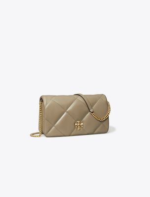 Tory Burch Kira Diamond Quilt Crossbody In Brown
