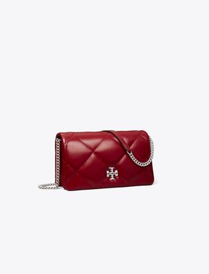 Tory Burch Kira Diamond Quilt Crossbody In Red