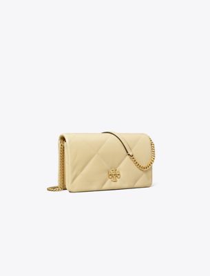 Tory Burch Kira Diamond Quilt Crossbody In White