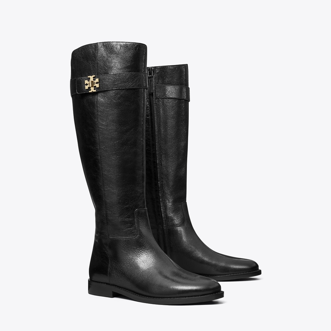 Tory Burch Turnlock Riding Boot In Black