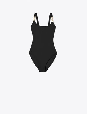 Tory Burch Clip Tank Swimsuit In Multi