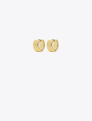 Tory Burch T Monogram Small Hoop Earrings In Gold