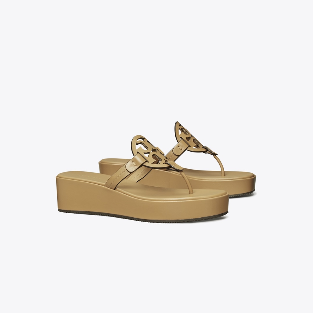 Tory Burch Miller Wedge Sandal In Brown