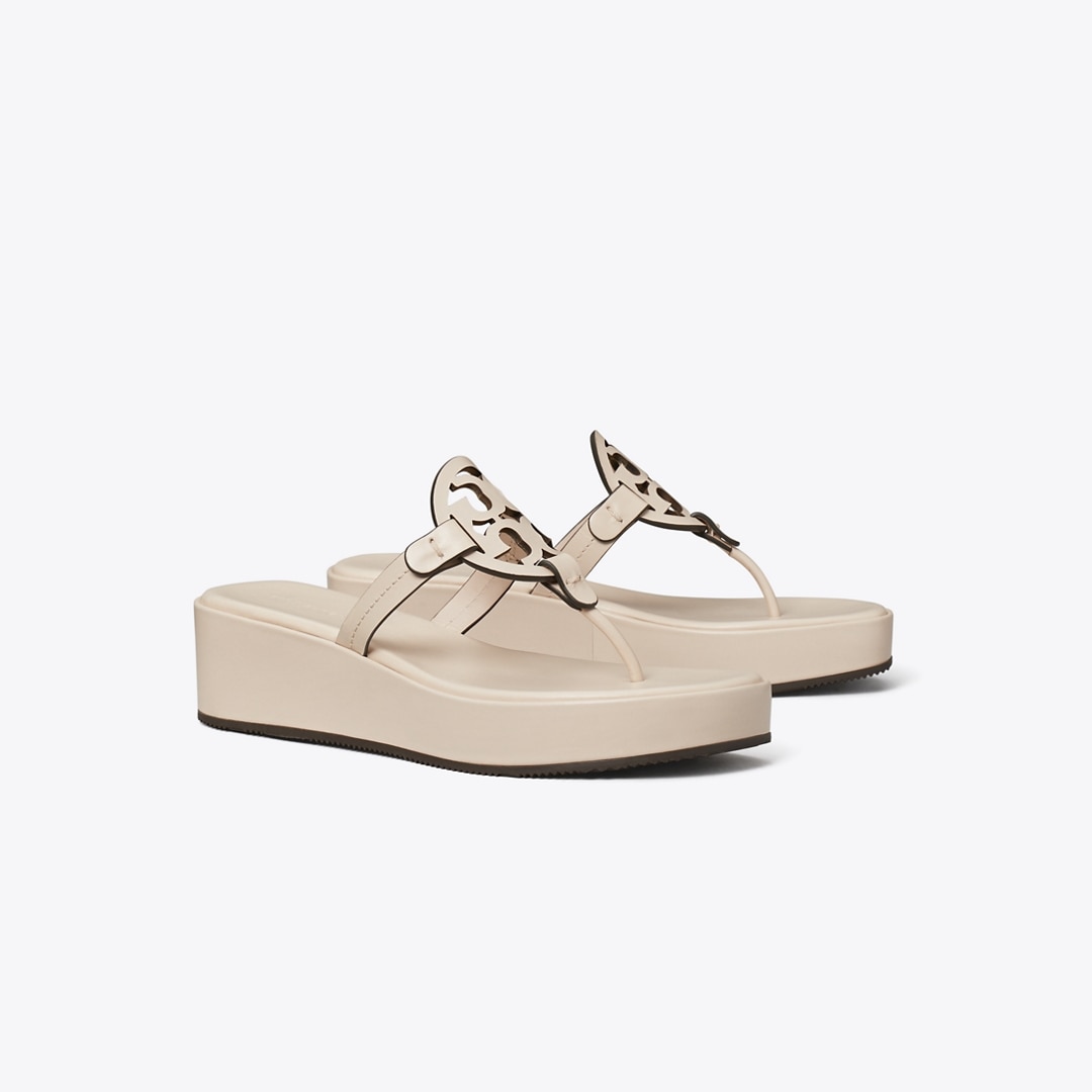 Tory Burch Miller Wedge Sandal In Pink