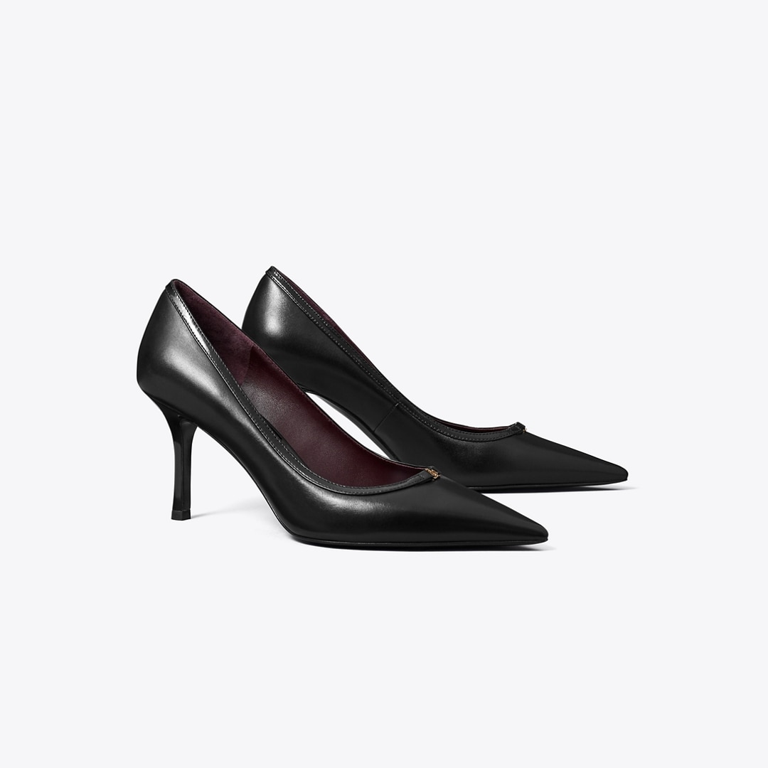 Tory Burch Double T Buckle Pump In Black