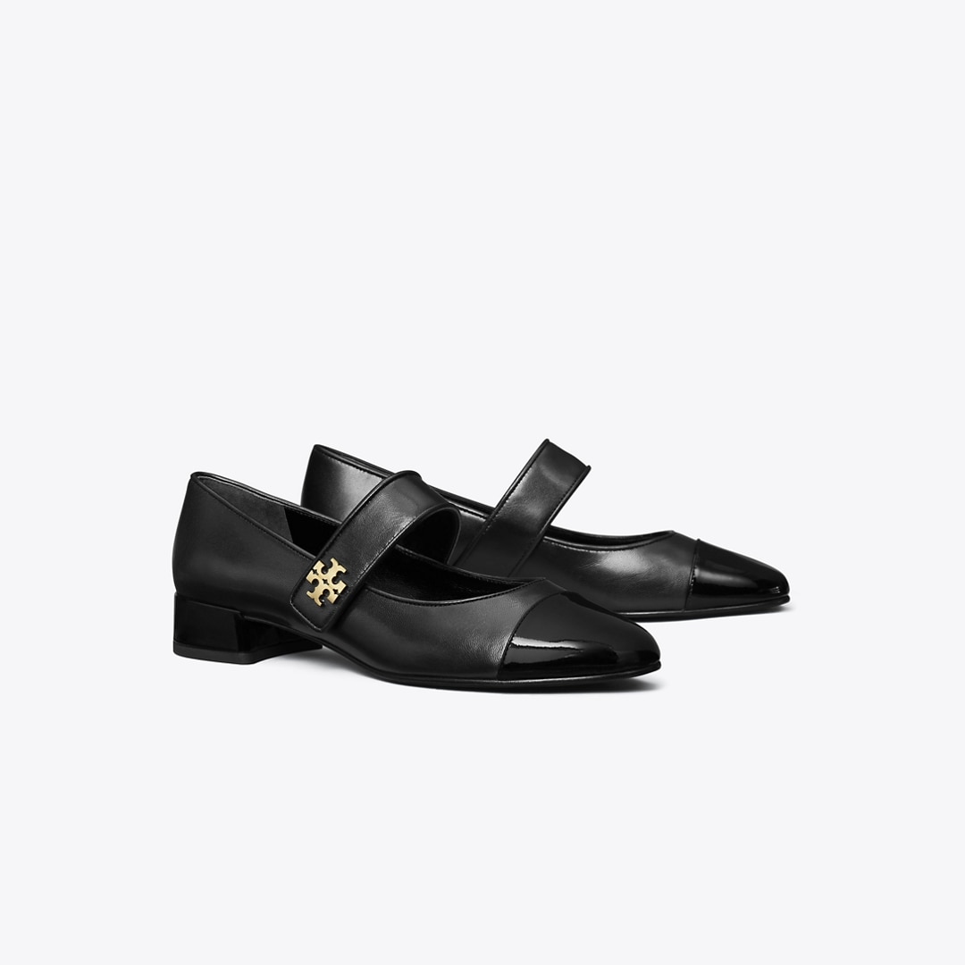 Tory Burch Cap-toe Mary Jane In Black