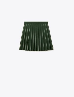 Tory Sport Tory Burch Pleated Tech Knit Skirt In Green