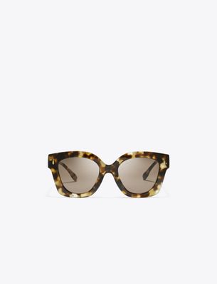 Tory Burch Miller Square Sunglasses In Brown