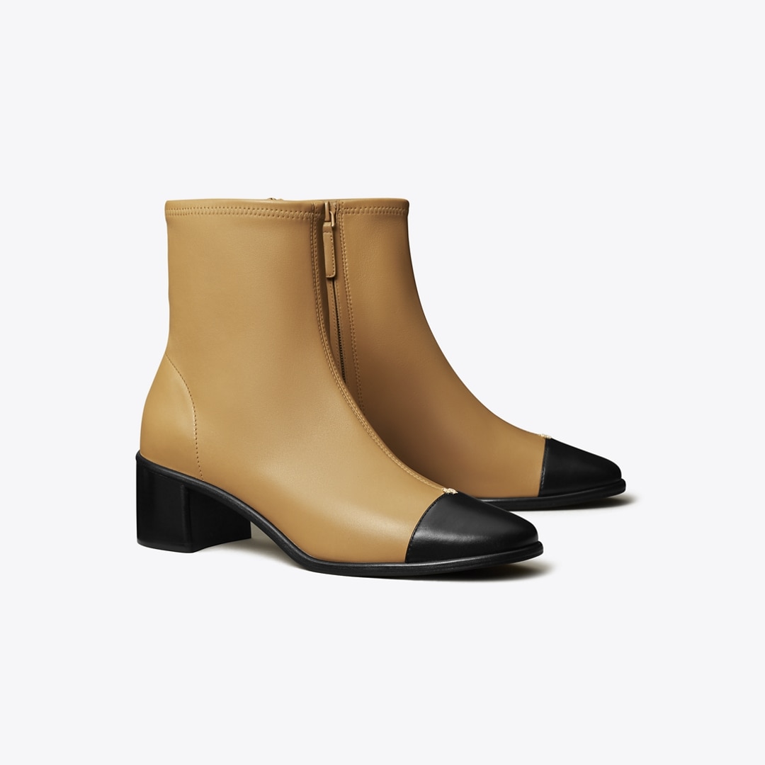 Tory Burch Cap-toe Low-heel Ankle Boot