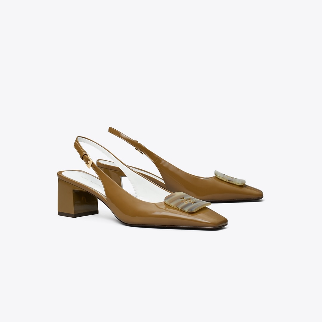 Tory Burch Georgia Slingback Heel In Brown