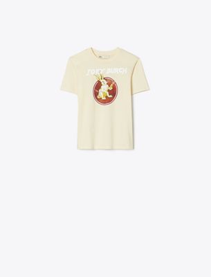 Tory Burch Damen Cheeky Rabbit T-shirt Aus Baumwolle