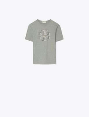 Tory Burch Damen Crystal Logo T-shirt