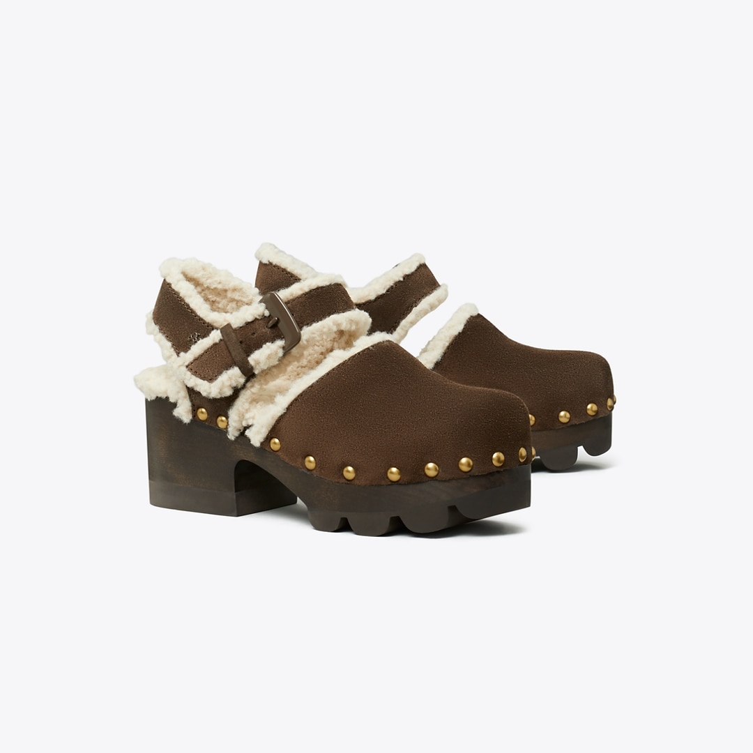 Tory Burch Lug Sole Clog In Animal Print