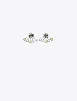 Tory Burch Moondance Pearl Front-back Earrings