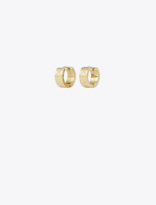 Tory Burch Small T Monogram Hoop Earring In Gold