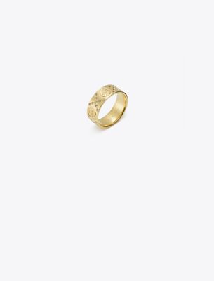 Tory Burch T Monogram Pavé Ring In Gold