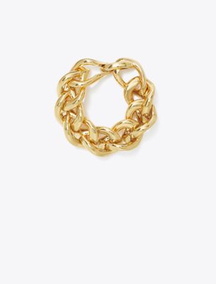 Tory Burch Wishbone Statement Necklace In Gold