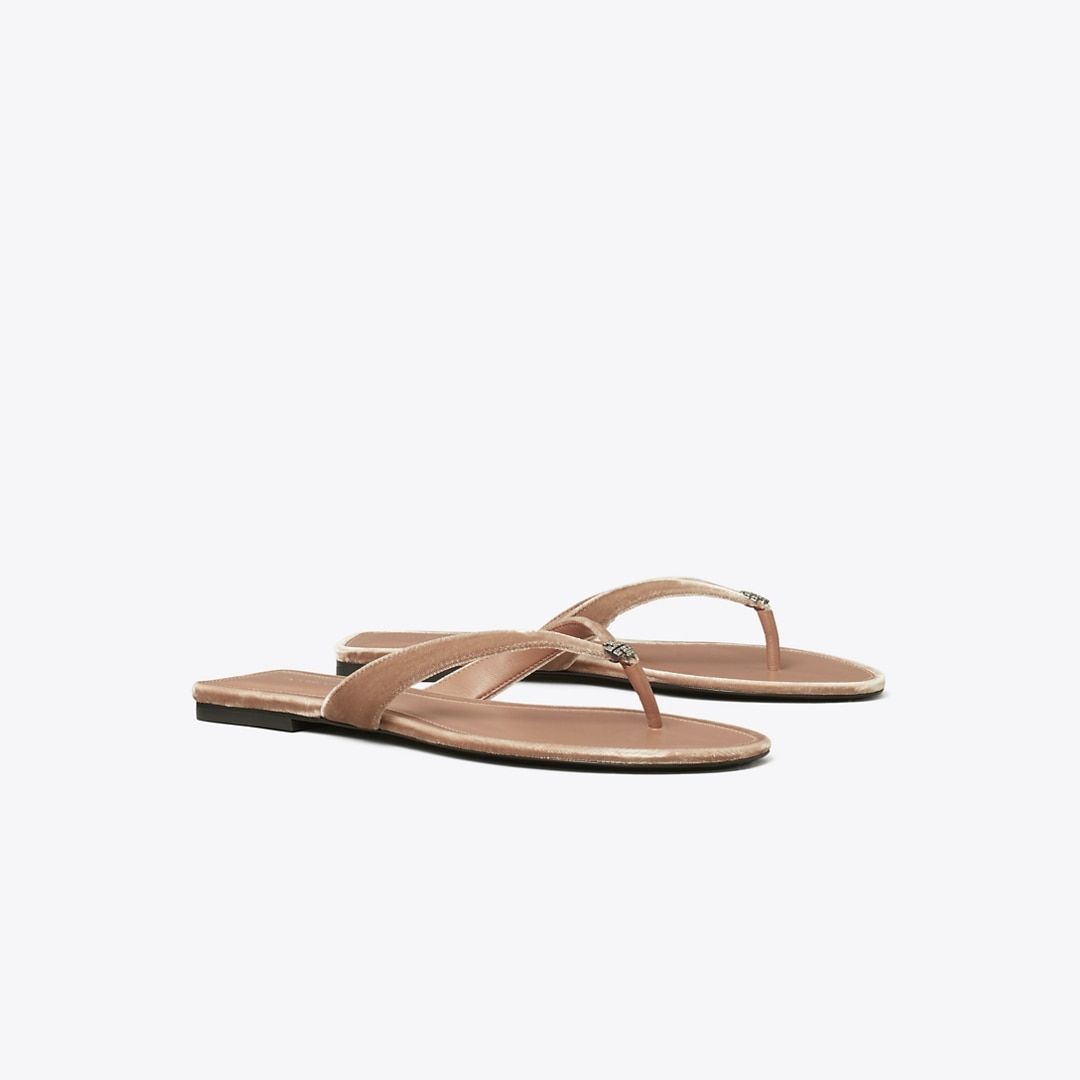 Tory Burch Classic Pavé Flip-flop In Brown
