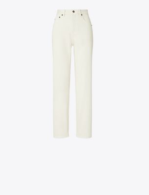 Tory Burch Slim Jean In White