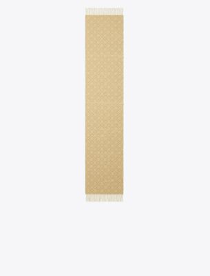 Tory Burch T Monogram Oblong Scarf In Gold