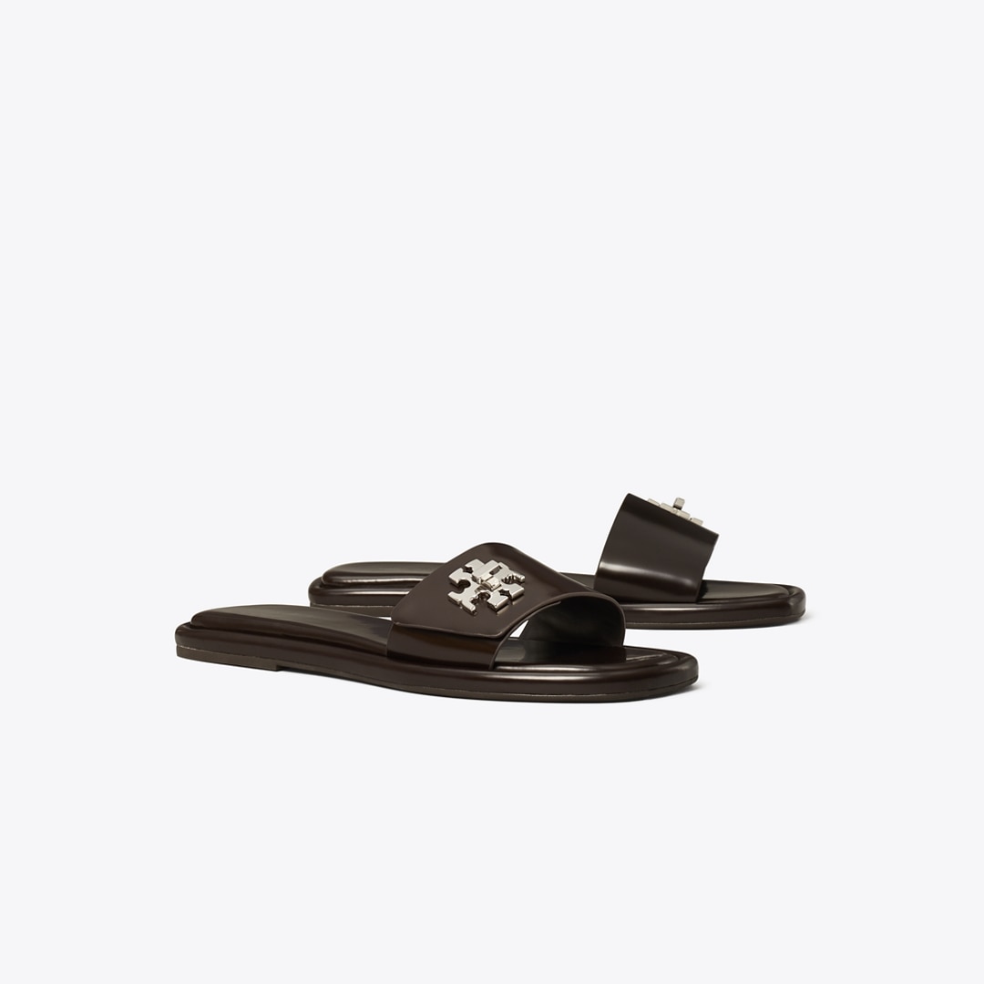 Tory Burch Turnlock Slide In Brown
