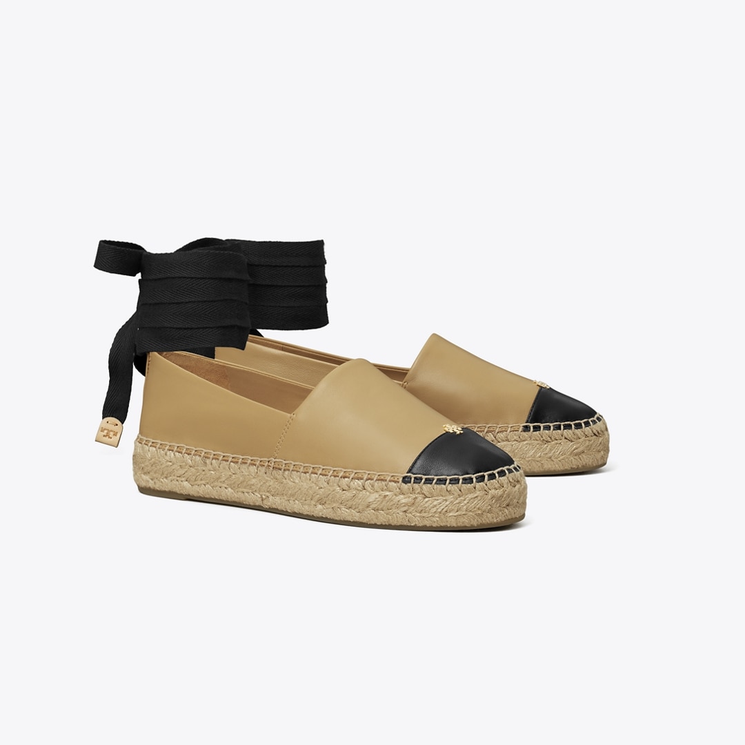 Tory Burch Cap-toe Espadrille In Neutral