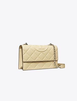 Tory Burch Fleming Shoulder Bag In White