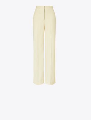 Tory Burch Wide-leg Wool Pant In Neutral
