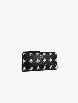 Tory Burch Robinson Printed Zip Slim Wallet