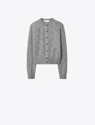 Tory Burch Damen Sublime Wool Cardigan In Gray
