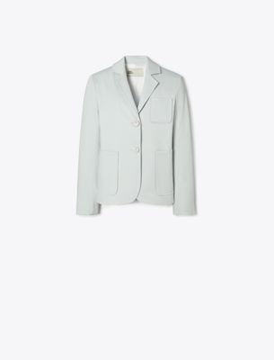 Tory Burch Cotton Twill Jacket In Gray