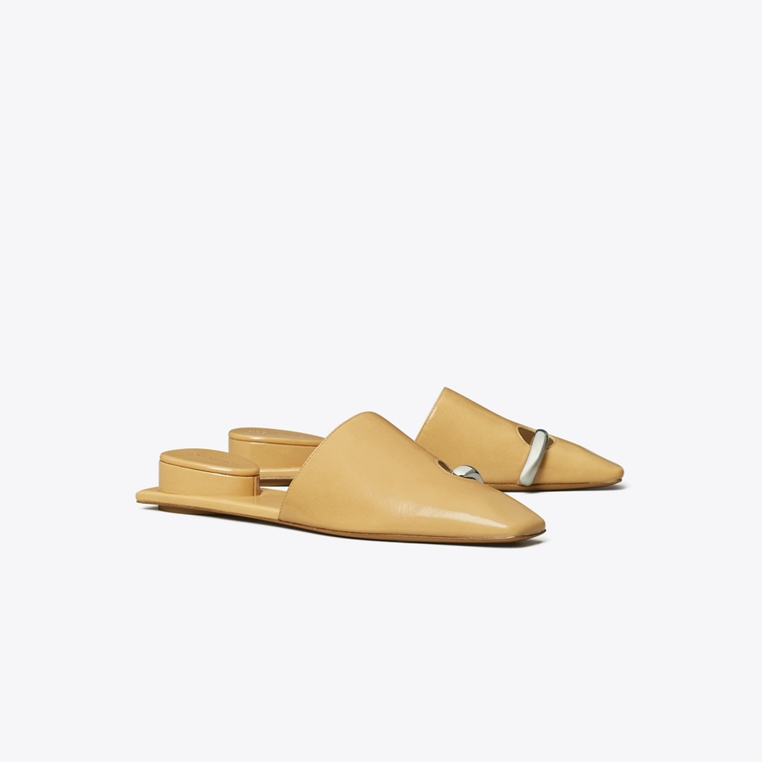 Tory Burch Pierced Mule In Brown