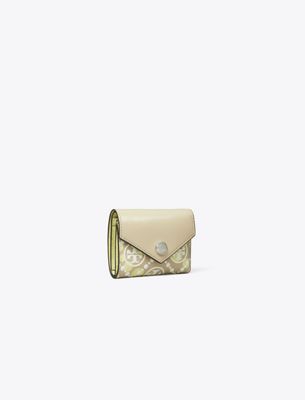 Tory Burch T Monogram Printed Leather Small Envelope Wallet