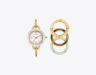 Tory Burch Miller Watch Gift Set In Gold