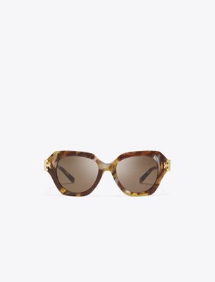 Tory Burch Eleanor Cat-eye Sunglasses In Brown