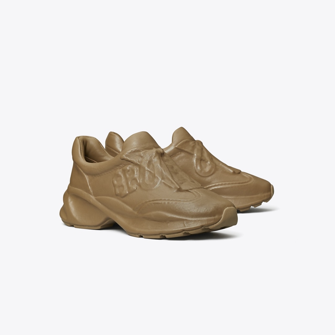 Tory Burch Good Luck X-ray Trainer In Brown