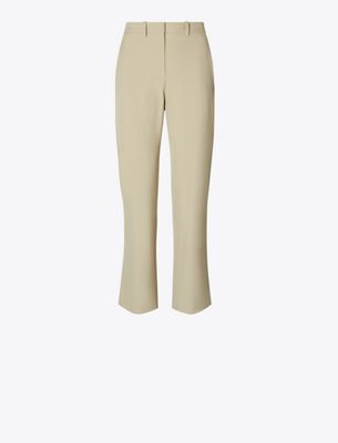 Tory Burch Cropped Stretch Golf Pant In Neutral