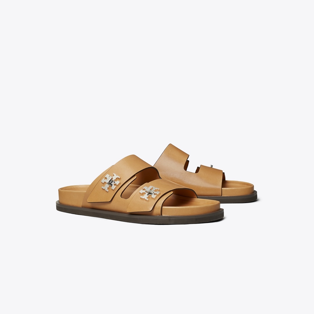 Tory Burch Turnlock Sport Slide In Brown
