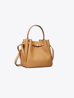 Tory Burch Bucket Bag — Beige Cow Leather