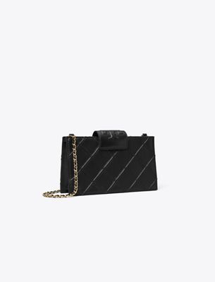 Tory Burch Mini Fleming Crossbody In Black