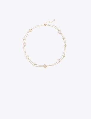 Tory Burch Forget Me Not Layered Necklace