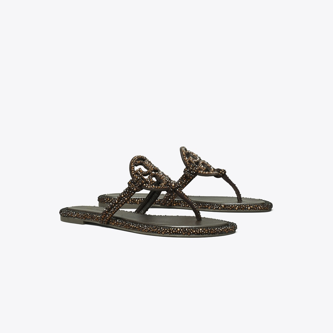 Tory Burch Miller Pavé Knotted Sandal In Brown