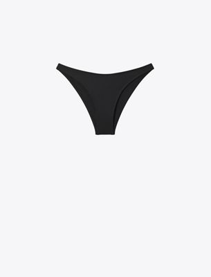 Tory Burch High-cut Bikini Bottom In Black