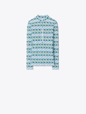 Tory Burch Damen Surfshirt Mit Print In Blue