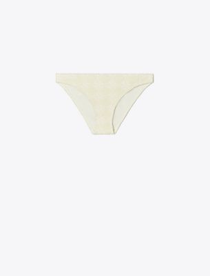 Tory Burch Terry Logo Bikini Botttom In White