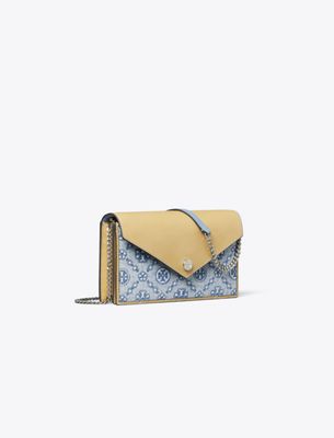 Tory Burch T Monogram Denim Envelope Crossbody
