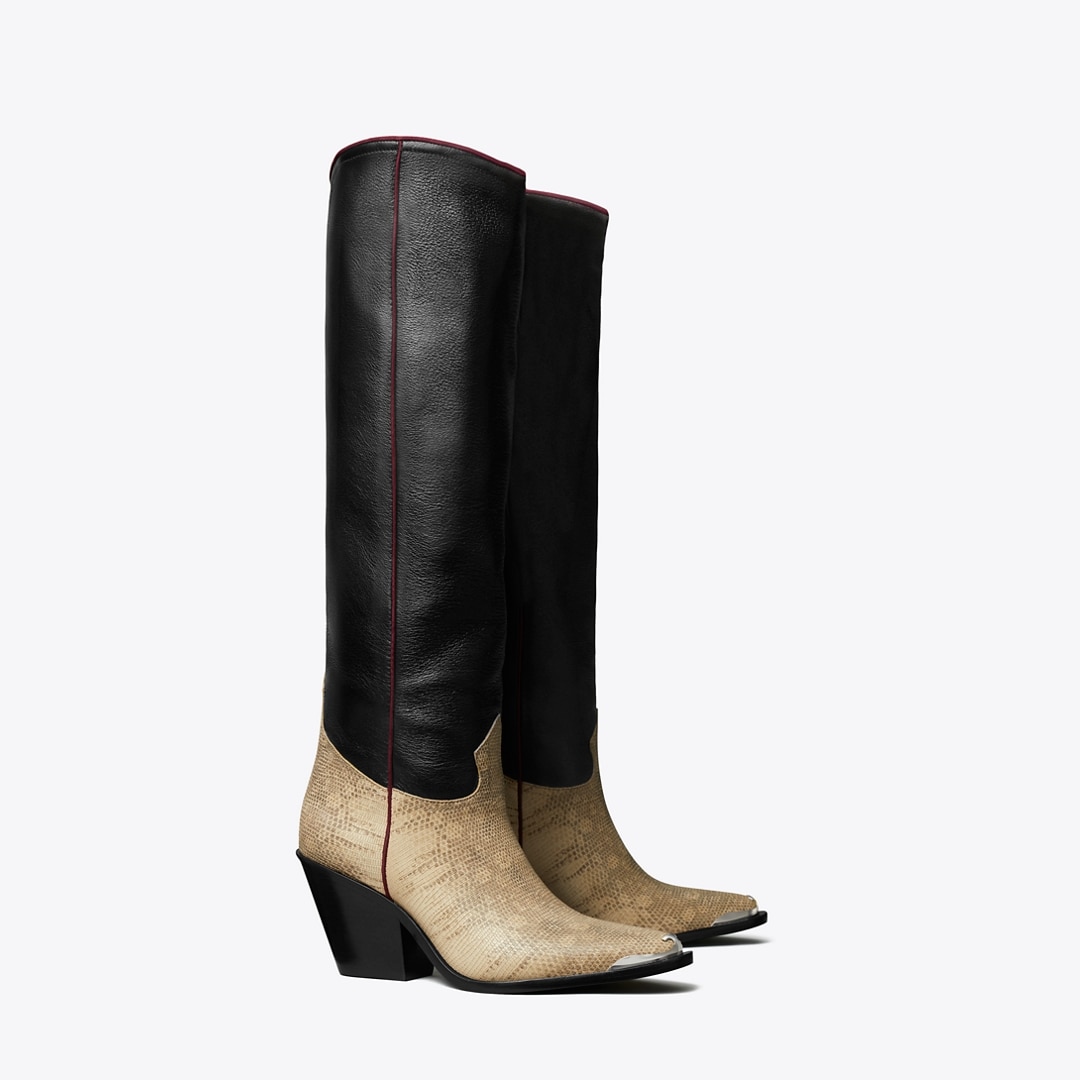 Tory Burch Western Tall Boot In Black