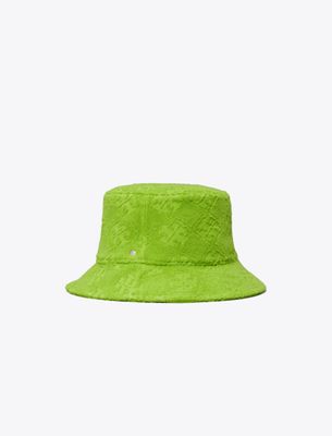Tory Burch Terry Bucket Hat In Green