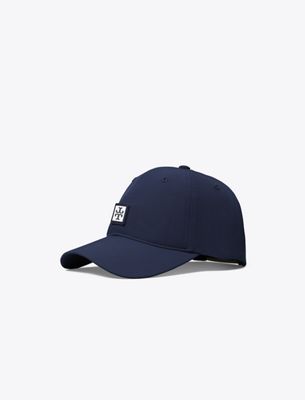 Tory Burch Logo Elastic Cap In Blue
