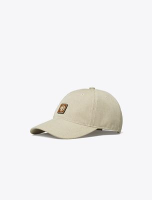 Tory Burch Canvas Logo Cap In Neutral
